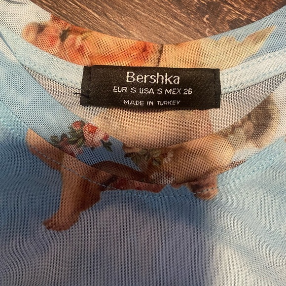 BERSHKA mesh angel crop top - Picture 4 of 4